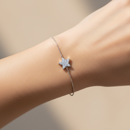Pav Diamond Star Pendant Necklace - Two