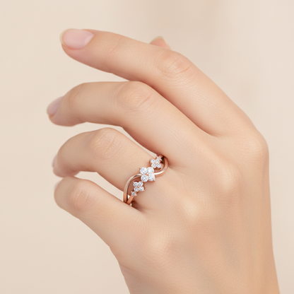 Ornate Ombre Diamond Ring - Fourteen