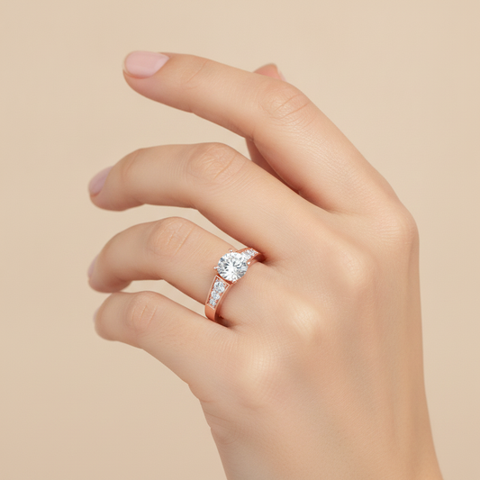 Ultimate Star Solitaire Ring In 925 Sterling Silver - Fourteen