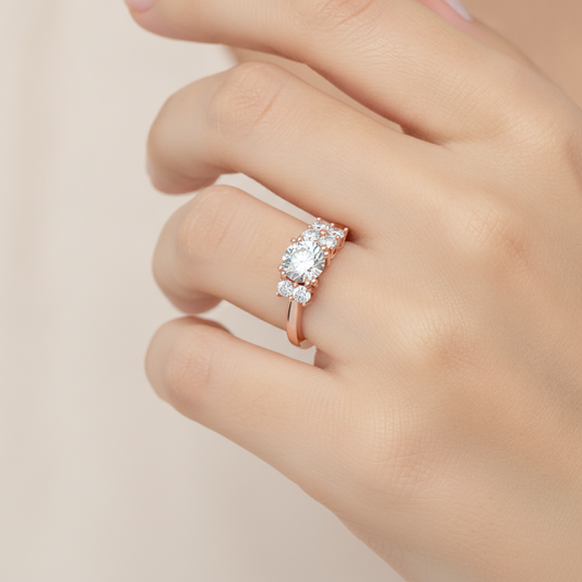 Glam Solitaire Ring In 925 Sterling Silver - Fifteen