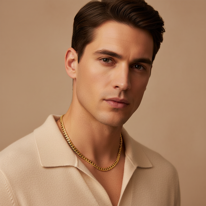 Cuban Link Chain Necklace With Box Clasp  22 Inch Curb Chain Necklace For Men And Women - Two