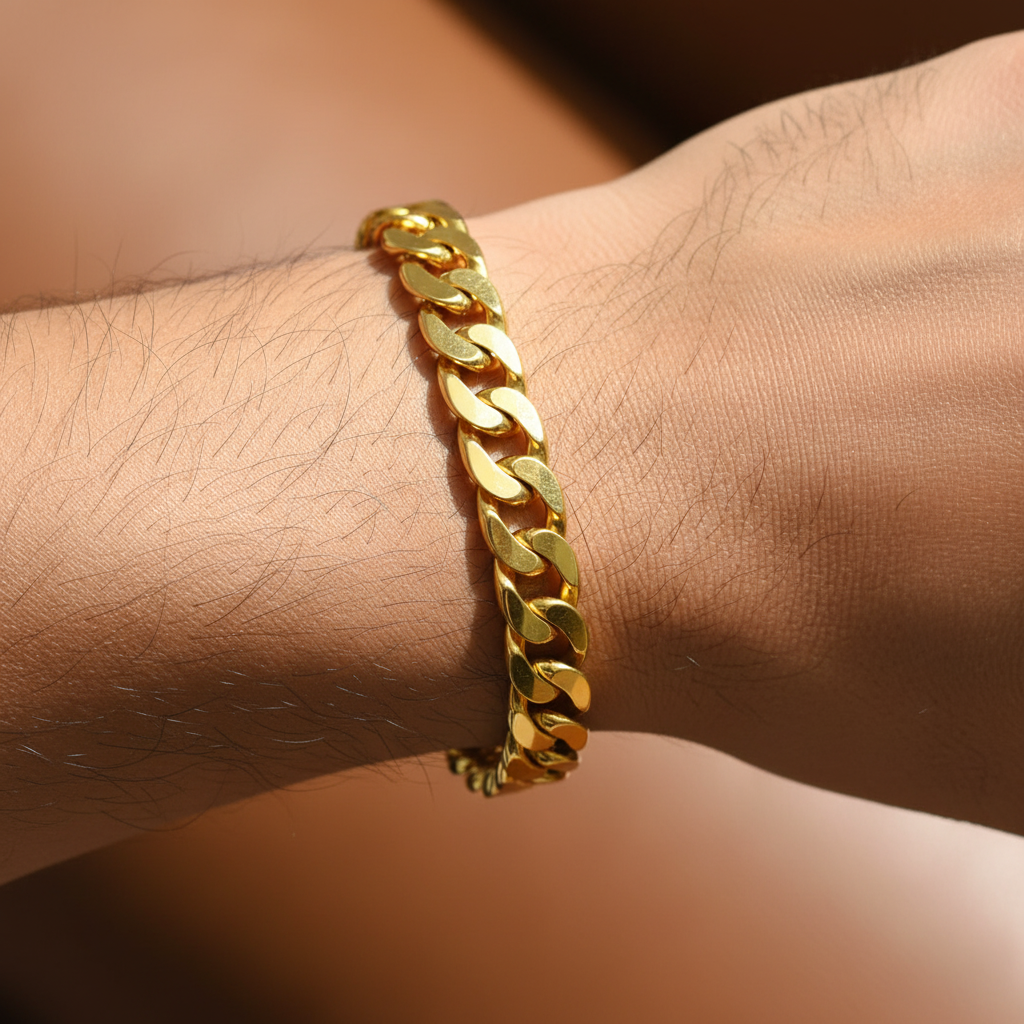 Cuban Link Chain Bracelet 8 Inch 22Grams - Three