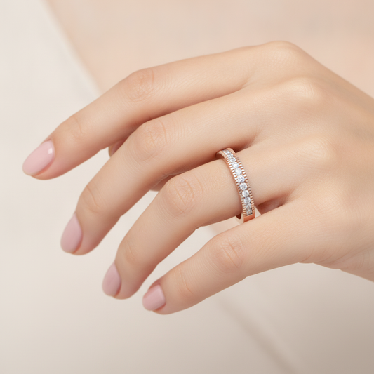 Jolly Lush Stackable Ring In 925 Sterling Silver - Fourteen