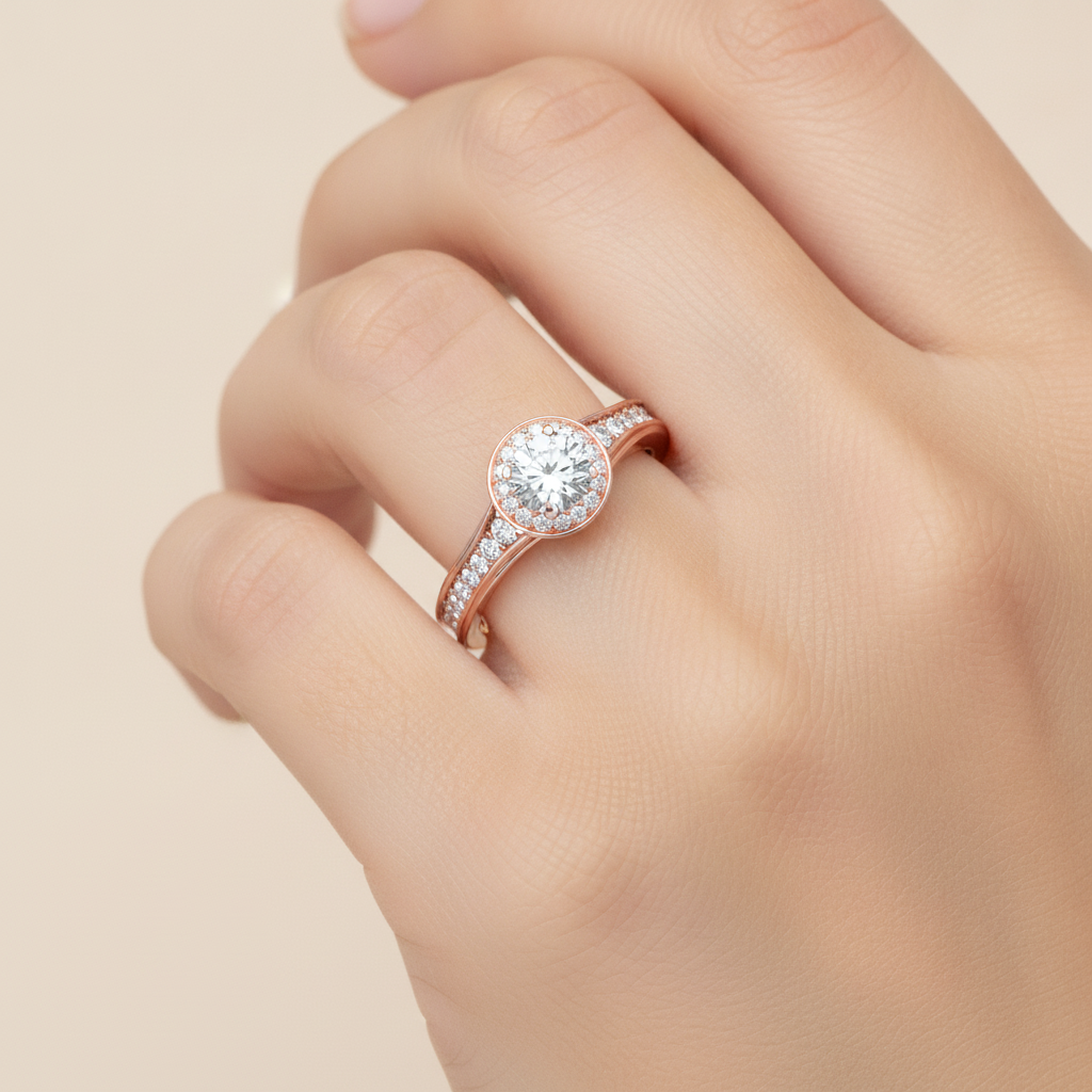 Precious Diamond Ring In 925 Sterling Silver - Fourteen