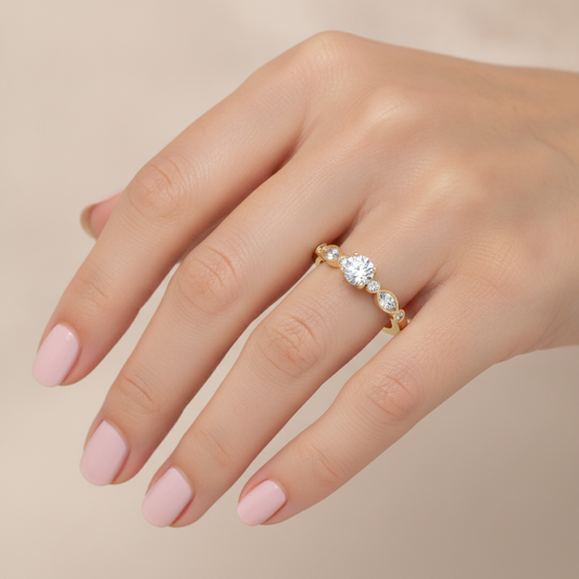 Astonishing Solitaire Ring In 925 Sterling Silver - Fifteen