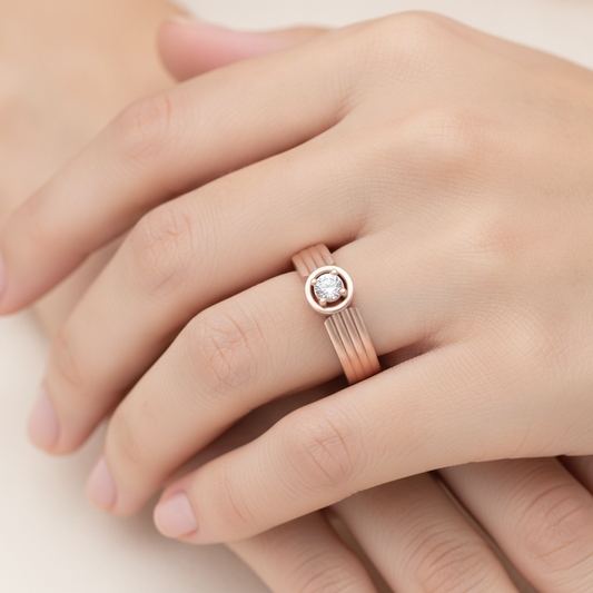 Elegant Ring Single Stone Ring In 925 Sterling Silver - Fourteen