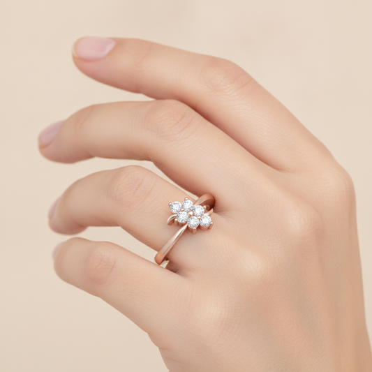 Danty And Dazzfull Ring In 925 Sterling Silver - Fourteen