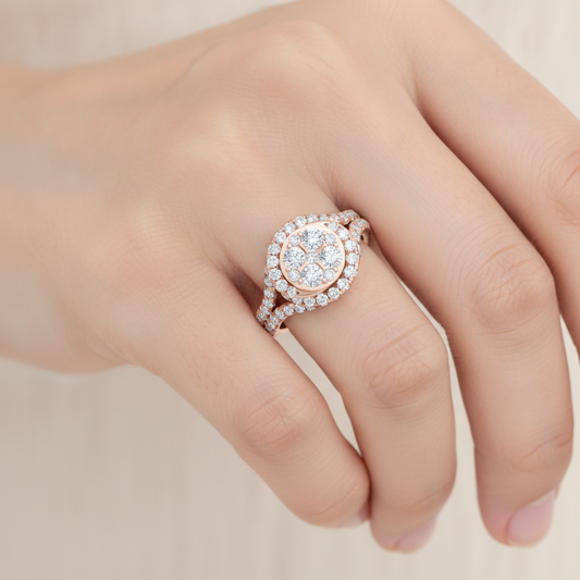 Twisting Oval Cocktail Ring - Fourteen