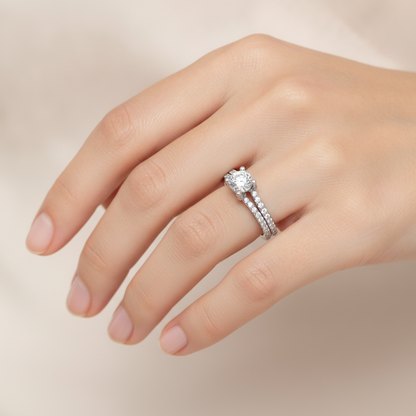 Enthusiastic Solitaire Ring In 925 Sterling Silver - Fourteen