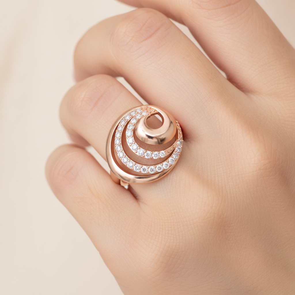 Flutter Band In 925 Sterling Silver - Fourteen