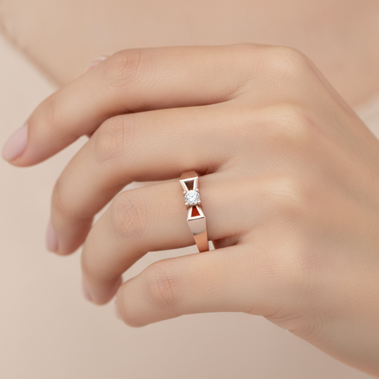 Allure Sanity Single Stone Ring In 925 Sterling Silver - Fifteen