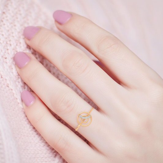 Concentric Circle Diamond Ring - Fifteen