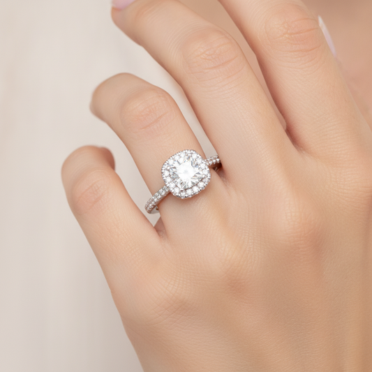 Genteel Solitaire Ring In 925 Sterling Silver - Fourteen