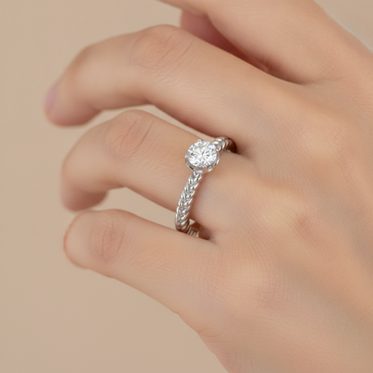 The Complimenting Solitaire Ring - Fourteen