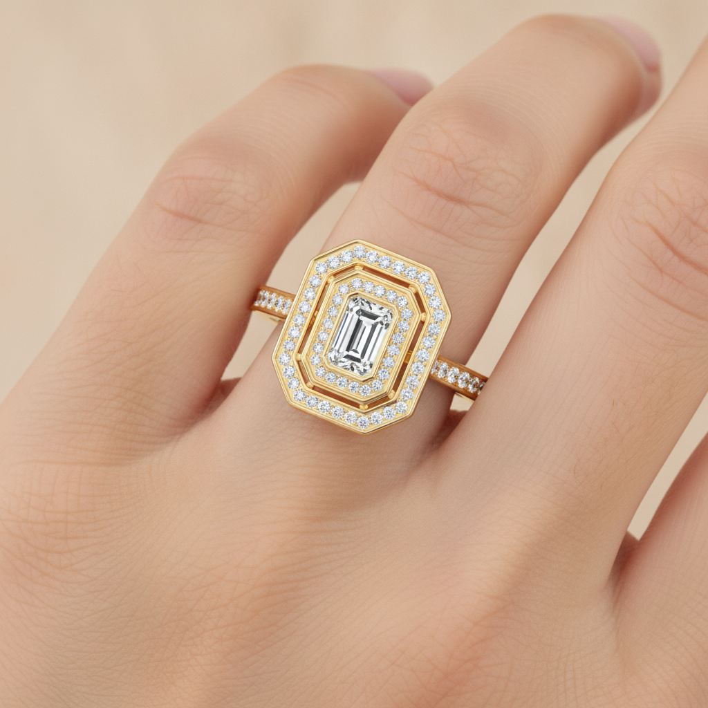 Ornate Solitaire Ring In 925 Sterling Silver - Fifteen
