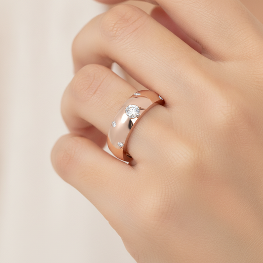 Belle Ring Broad Band Ring - Fourteen