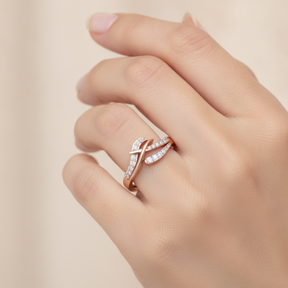 Elegant Hoop Fashion Ring In 925 Sterling Silver - Fourteen