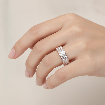 Magnificient Ring Glitter Diamond Band - Fourteen