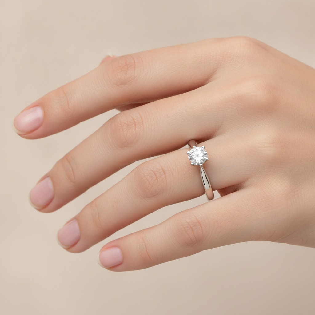 Plethora Solitaire Ring In 925 Sterling Silver - Fifteen