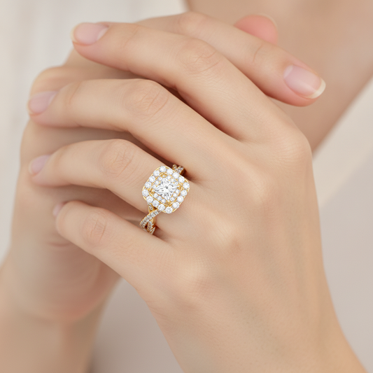 Elegant Solitaire Ring In 925 Sterling Silver - Fourteen