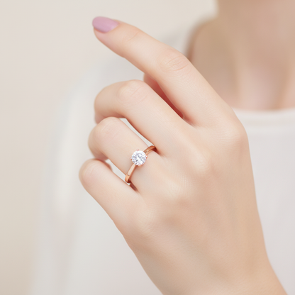 Epanoui Classic Solitaire Ring In 925 Sterling Silver - Fifteen