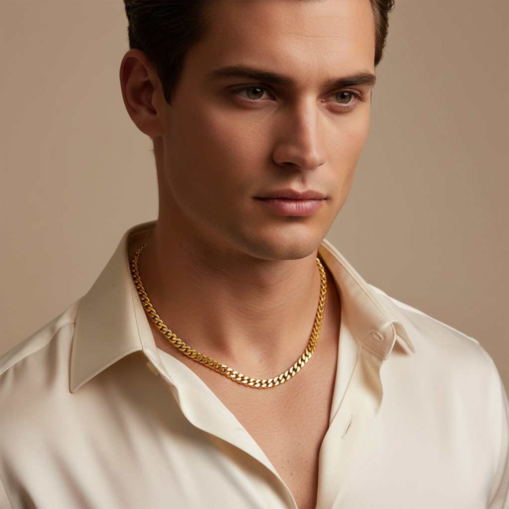 Cuban Link Chain Necklace 22 Inch 4Mm Width - Two