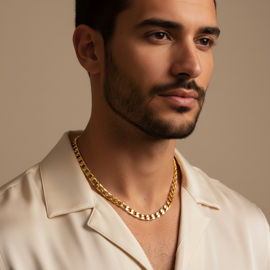 Cuban Link Chain Necklace With Box Clasp  22 Inch Statement Jewelry For Men And Women - Two