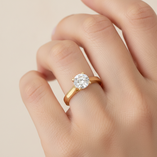 Ecele Classic Solitaire Ring In 925 Sterling Silver - Fifteen
