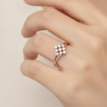 Swivel Meshi Ring In 925 Sterling Silver - Fourteen