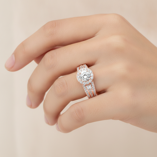 Wishful Halo Ring - Fourteen