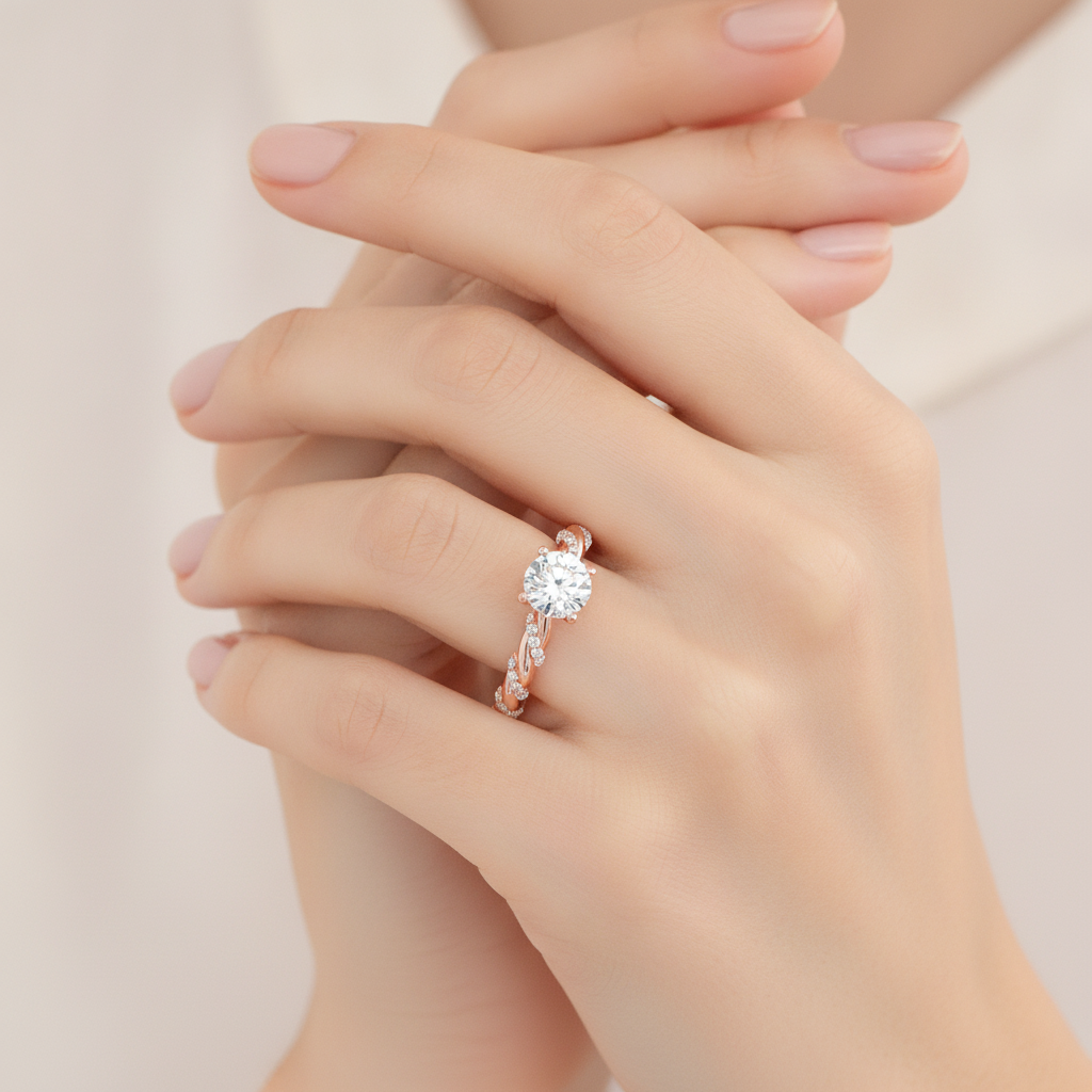 Charmed Diamond Ring In 925 Sterling Silver - Fourteen