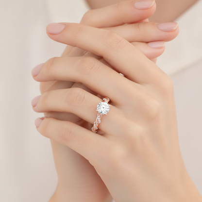 Charmed Diamond Ring In 925 Sterling Silver - Fourteen