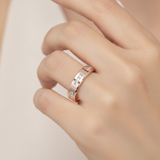 Belle Fleur Broad Band Ring In 925 Sterling Silver - Fourteen