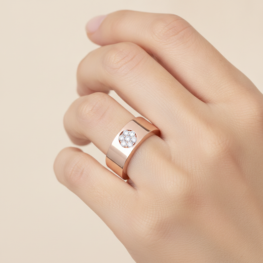 Ecstacy Single Stone Ring In 925 Sterling Silver - Fourteen