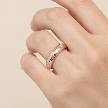 Noella Diamond Band In 925 Sterling Silver - Fourteen