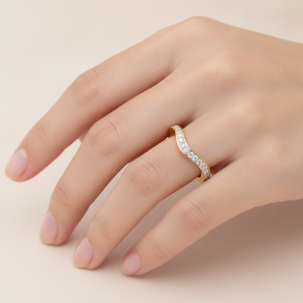 Bela Rozo Diamond Ring In 925 Sterling Silver - Fourteen