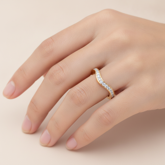 Bela Rozo Diamond Ring In 925 Sterling Silver - Fourteen