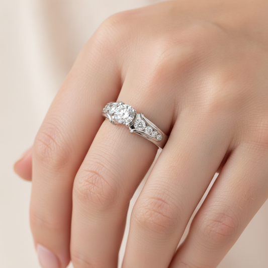 The Harmonic Solitaire Ring - Fourteen