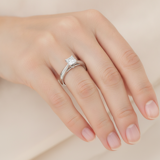 The Pure Single Stone Ring - Fourteen