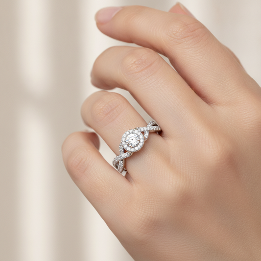 Buena Diamond Ring In 925 Sterling Silver - Fourteen