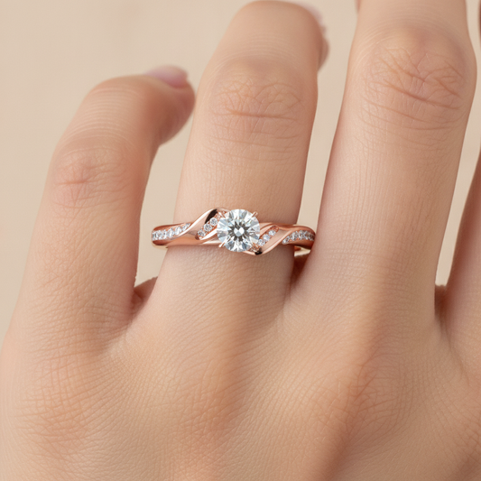 Surreptitious Diamond Ring In 925 Sterling Silver - Fourteen