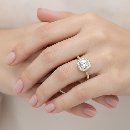 Enticing Solitaire Ring In 925 Sterling Silver - Fourteen
