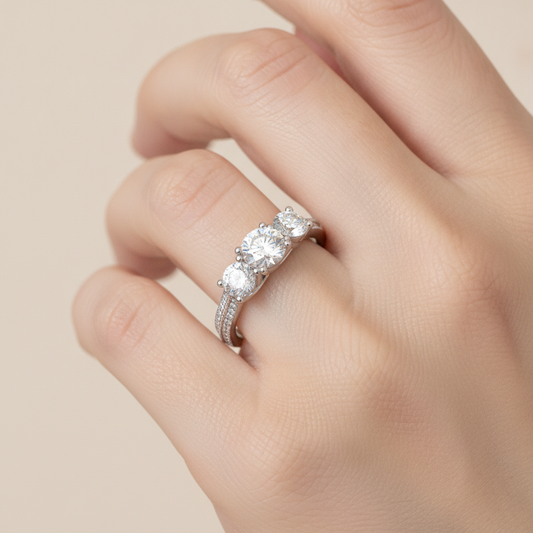 Elite Halo Solitaire Ring - Fourteen