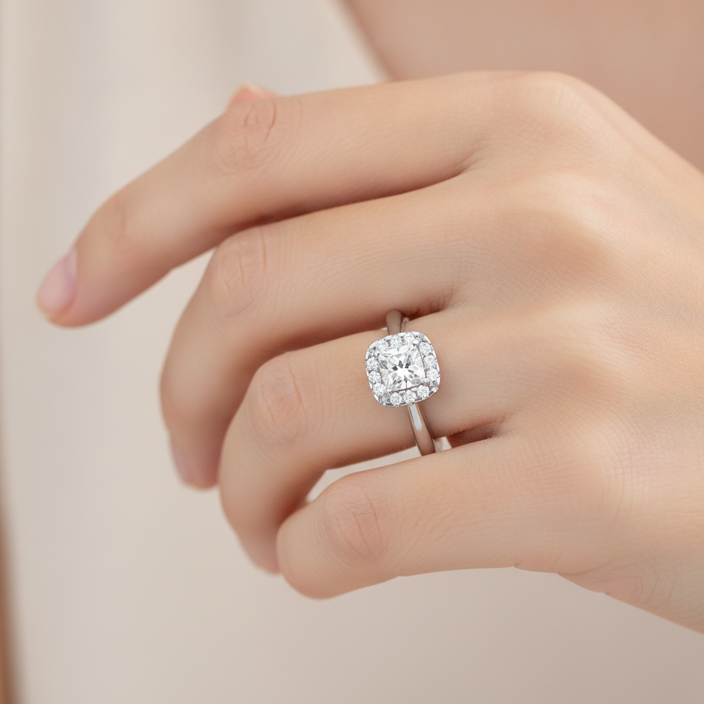 Incredo Diamond Engagement Ring In 925 Sterling Silver - Fourteen