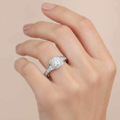 Belle Halo Ring - Fourteen