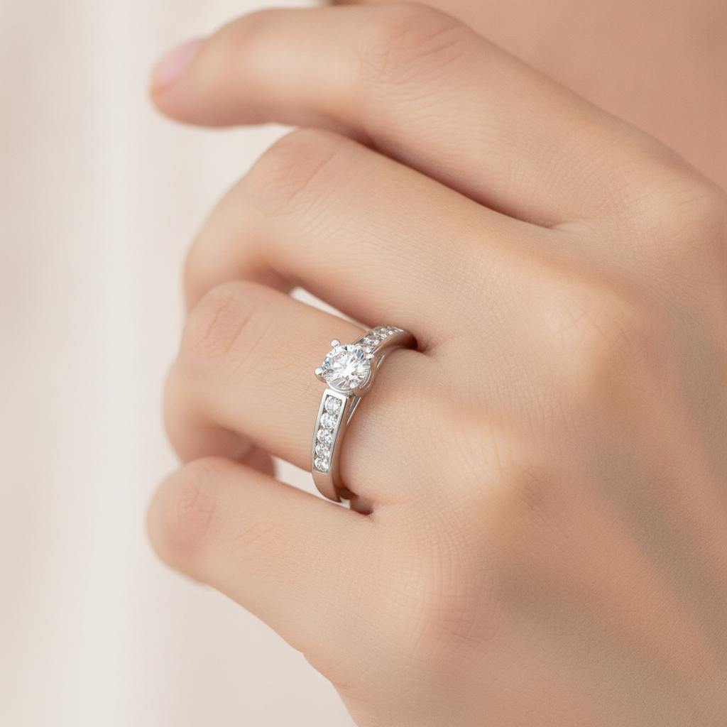 Fancy Single Stone Ring - Fourteen