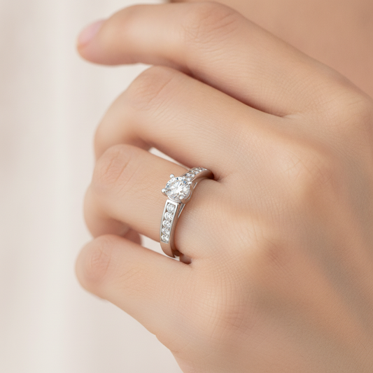 Fancy Single Stone Ring - Fourteen