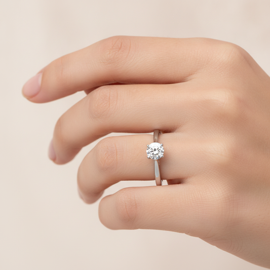 The Decent Single Stone Ring - Fourteen