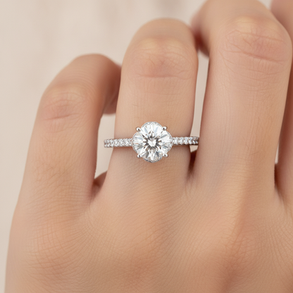Zingy Solitaire Ring In 925 Sterling Silver - Fourteen