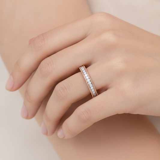 Bel Leve Eternity Ring In 925 Sterling Silver - Fourteen